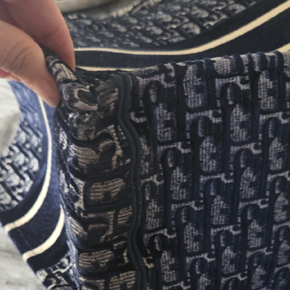 Christian Dior Blue and White Tote Bag - Picture 12 of 15